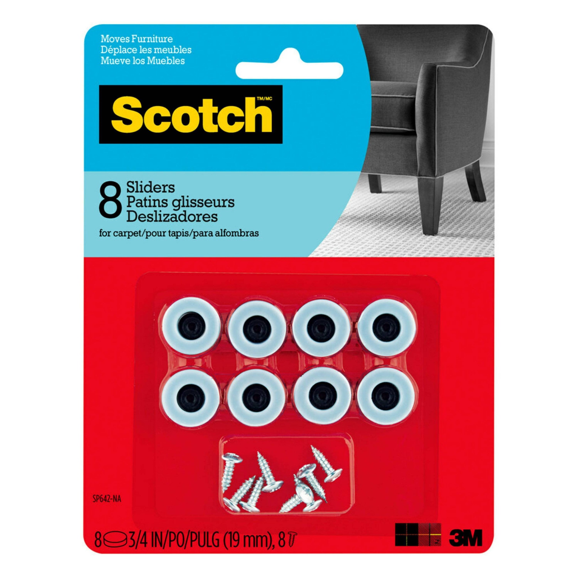 slide 1 of 1, Scotch Round Screw in Sliders, 1 ct