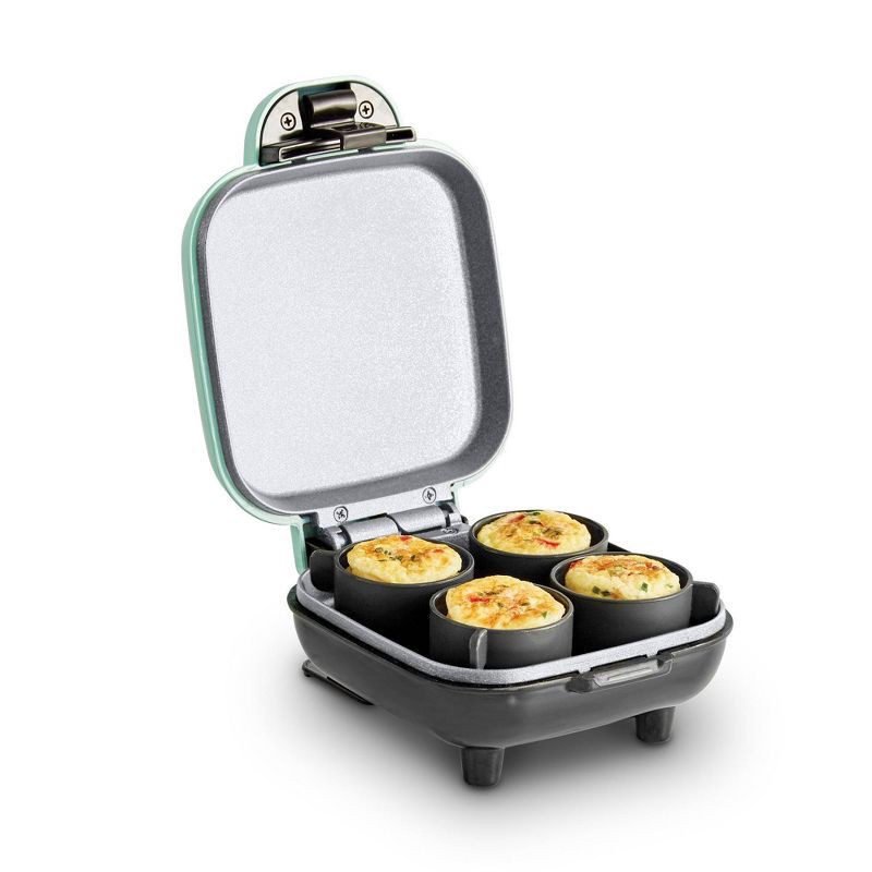 slide 2 of 6, Dash Egg Bite Maker - Aqua: 4-Egg Cooker, Electric Egg Cooker, Dishwasher-Safe Parts, 420W, Aluminum & Plastic, 1 ct