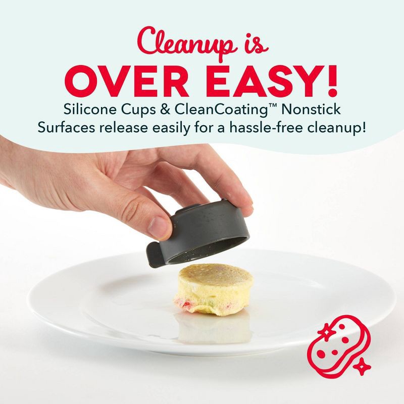 slide 4 of 6, Dash Egg Bite Maker - Aqua: 4-Egg Cooker, Electric Egg Cooker, Dishwasher-Safe Parts, 420W, Aluminum & Plastic, 1 ct