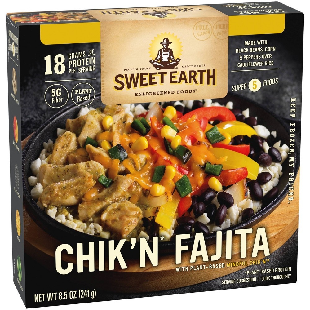 slide 6 of 9, SWEET EARTH NATURAL FOODS Sweet Earth Frozen Chik'n Fajita Bowl, 8.5 oz