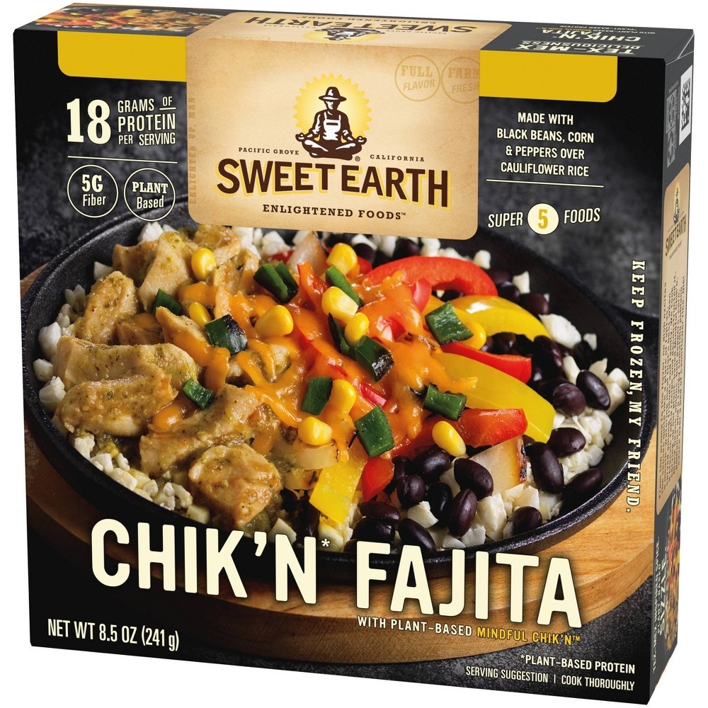 slide 7 of 9, SWEET EARTH NATURAL FOODS Sweet Earth Frozen Chik'n Fajita Bowl, 8.5 oz