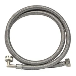 EASTMAN 4-ft 3/4 -in FHT Inlet x 3/4 -in Hose thread Outlet Braided stainless steel Washing machine fill hose
