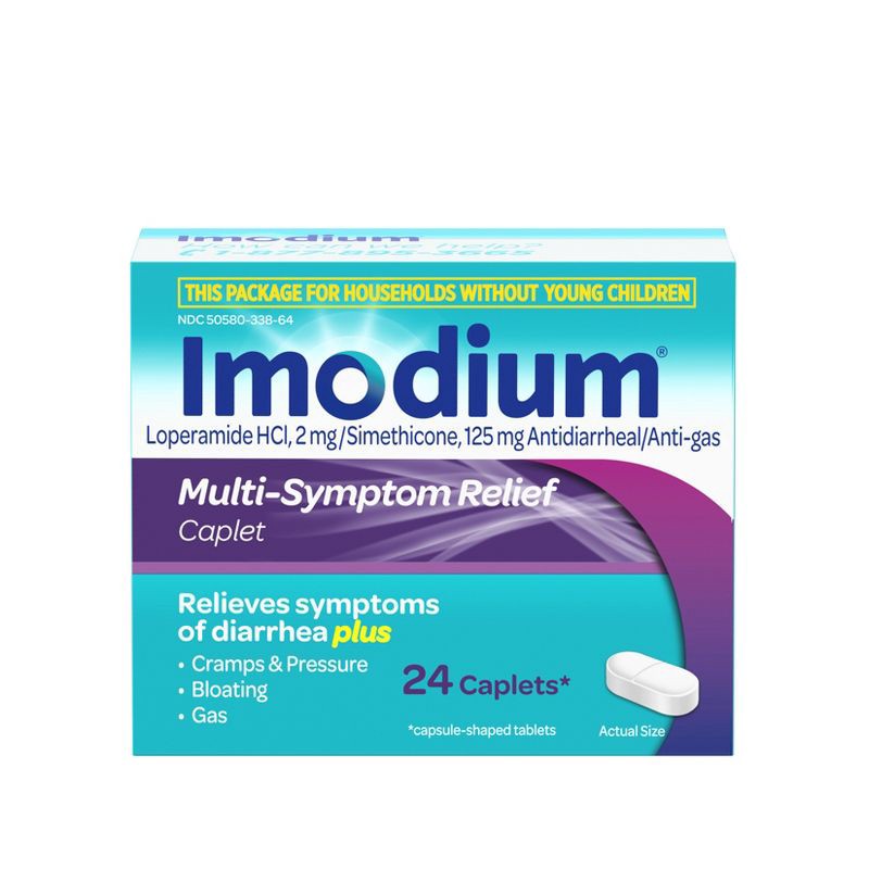 slide 5 of 9, Imodium Multi-Symptom Relief Caplets - 24ct, 24 ct
