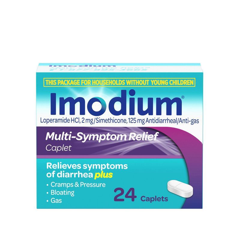 slide 1 of 8, Imodium Multi-Symptom Relief Caplets - 24ct, 24 ct