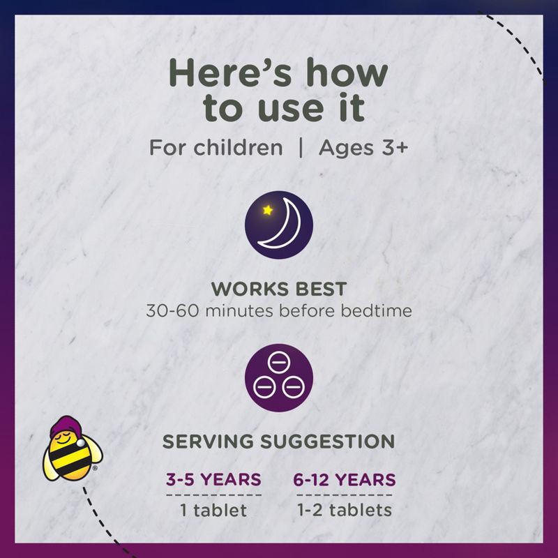 slide 7 of 8, Zarbee's Kid's Sleep with Melatonin Chewables - Natural Grape - 50ct, 50 ct