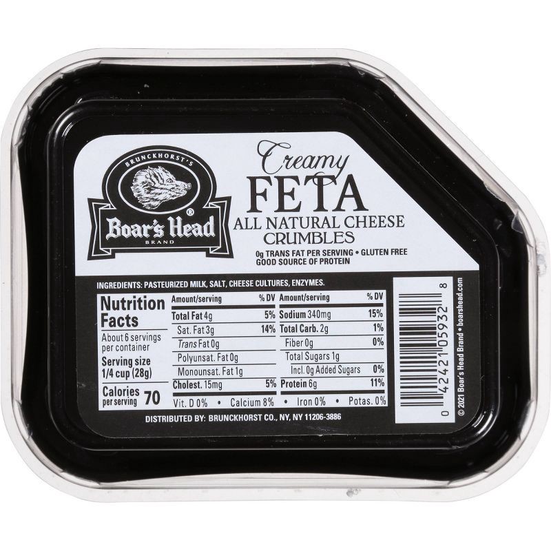 slide 5 of 5, Boar's Head Feta Cheese - 6oz, 6 oz