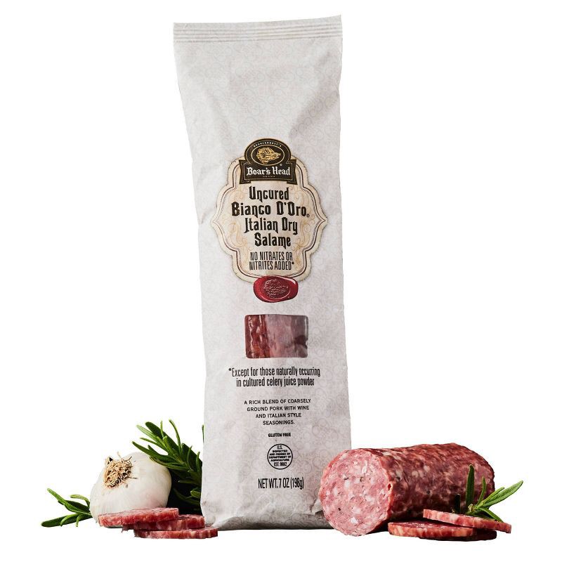 slide 5 of 5, Boar's Head Bianco D'Oro Salami Sausage - 7oz, 7 oz