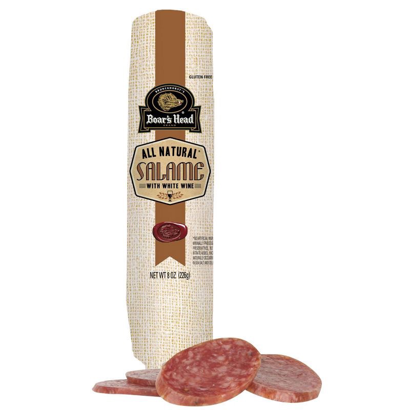 slide 5 of 5, Boar's Head White Wine Salami Sausage - 8oz, 8 oz