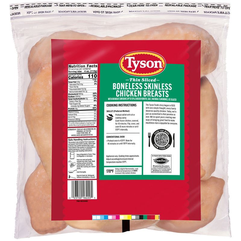 slide 9 of 12, Tyson Boneless & Skinless Chicken Breasts - Frozen - 40oz, 40 oz