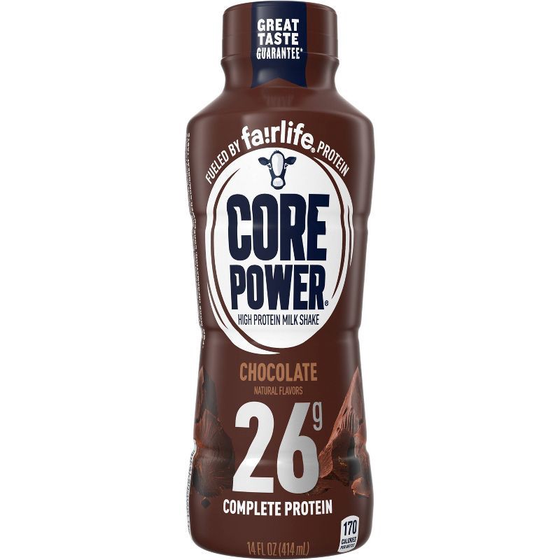 slide 2 of 7, Core Power Chocolate 26G Protein Shake - 14 fl oz Bottle, 26 gram, 14 fl oz