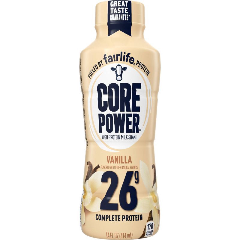 slide 2 of 7, Core Power Vanilla 26G Protein Shake - 14 fl oz Bottle, 26 gram, 14 fl oz