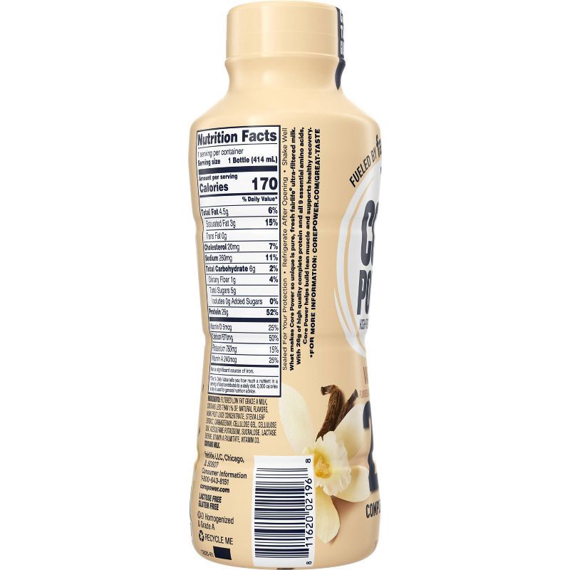 slide 3 of 7, Core Power Vanilla 26G Protein Shake - 14 fl oz Bottle, 26 gram, 14 fl oz