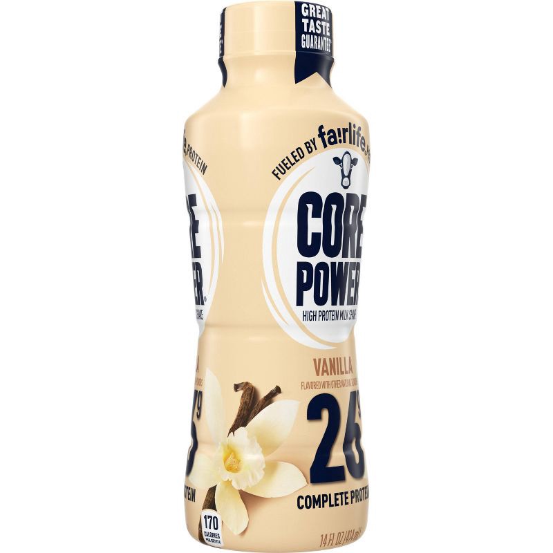 slide 5 of 7, Core Power Vanilla 26G Protein Shake - 14 fl oz Bottle, 26 gram, 14 fl oz