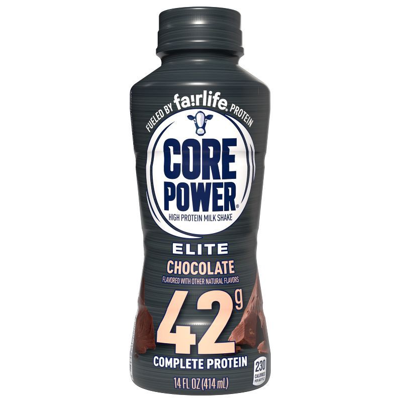 slide 1 of 10, Core Power Elite Chocolate 42G Protein Shake - 14 fl oz Bottle, 42 gram, 14 fl oz