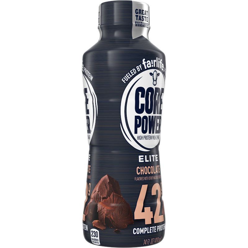 slide 5 of 10, Core Power Elite Chocolate 42G Protein Shake - 14 fl oz Bottle, 42 gram, 14 fl oz