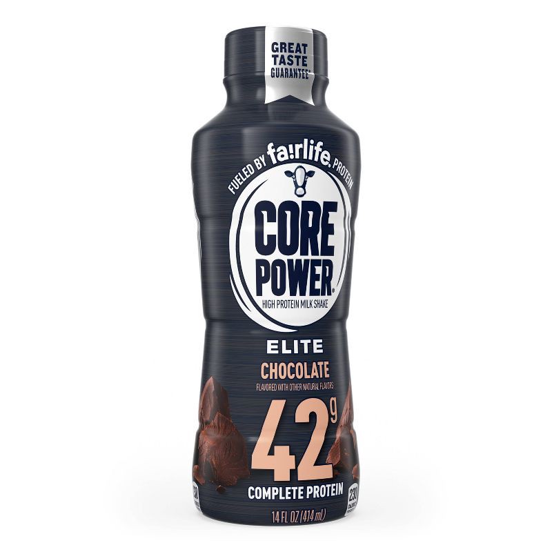 slide 6 of 10, Core Power Elite Chocolate 42G Protein Shake - 14 fl oz Bottle, 42 gram, 14 fl oz