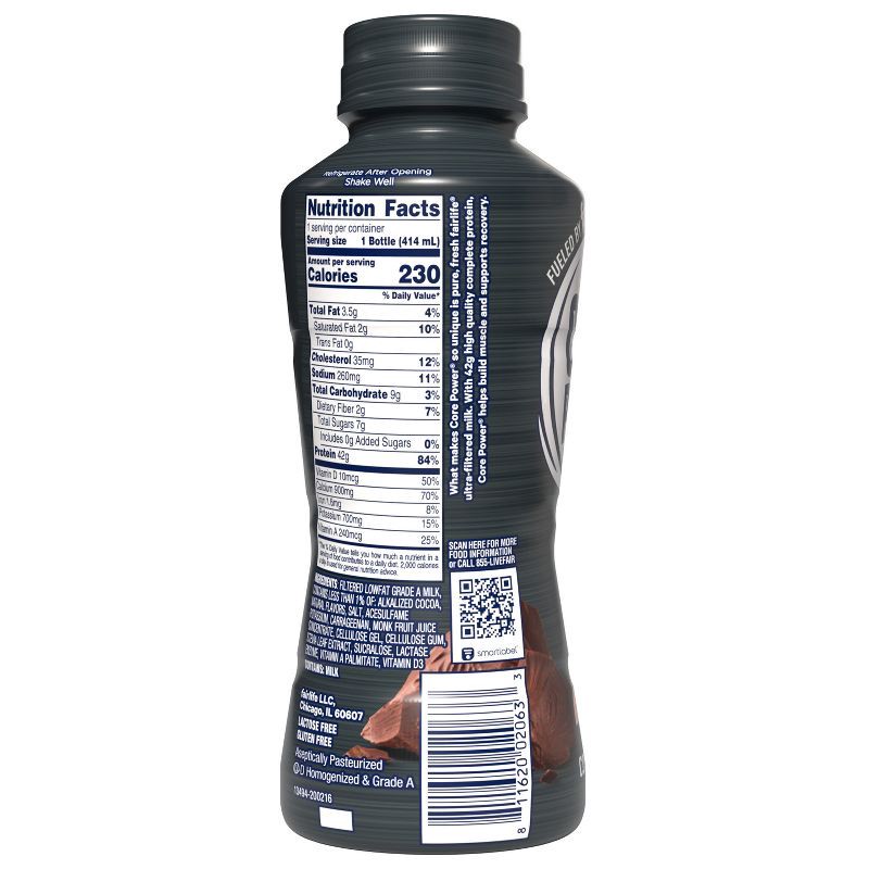 slide 8 of 10, Core Power Elite Chocolate 42G Protein Shake - 14 fl oz Bottle, 42 gram, 14 fl oz