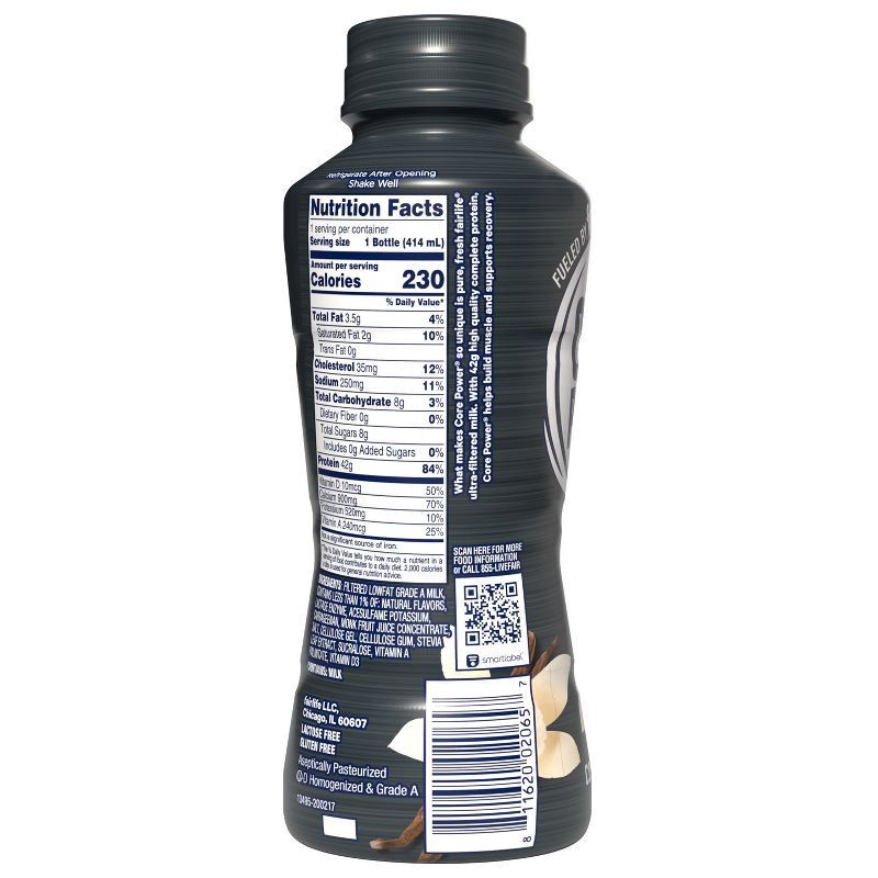 slide 8 of 8, Core Power Elite Vanilla 42G Protein Shake - 14 fl oz Bottle, 42 gram, 14 fl oz