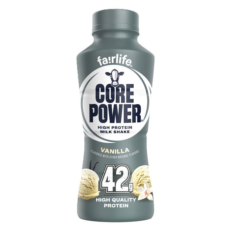 slide 1 of 7, Core Power Elite Vanilla 42G Protein Shake - 14 fl oz Bottle: Lactose-Free, Gluten-Free, 14 fl oz