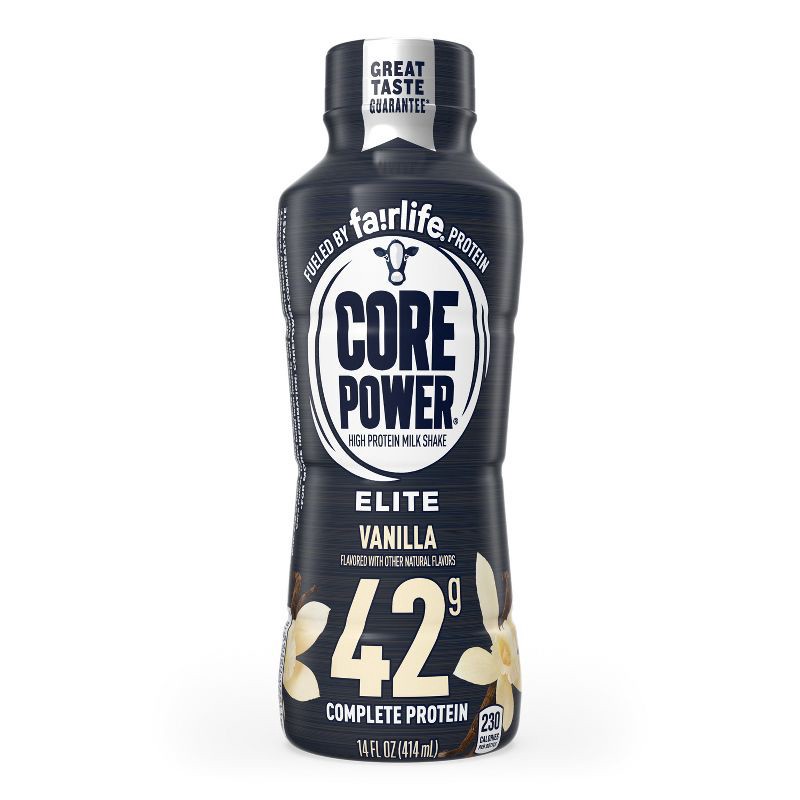 slide 1 of 7, Core Power Elite Vanilla 42G Protein Shake - 14 fl oz Bottle, 42 gram, 14 fl oz