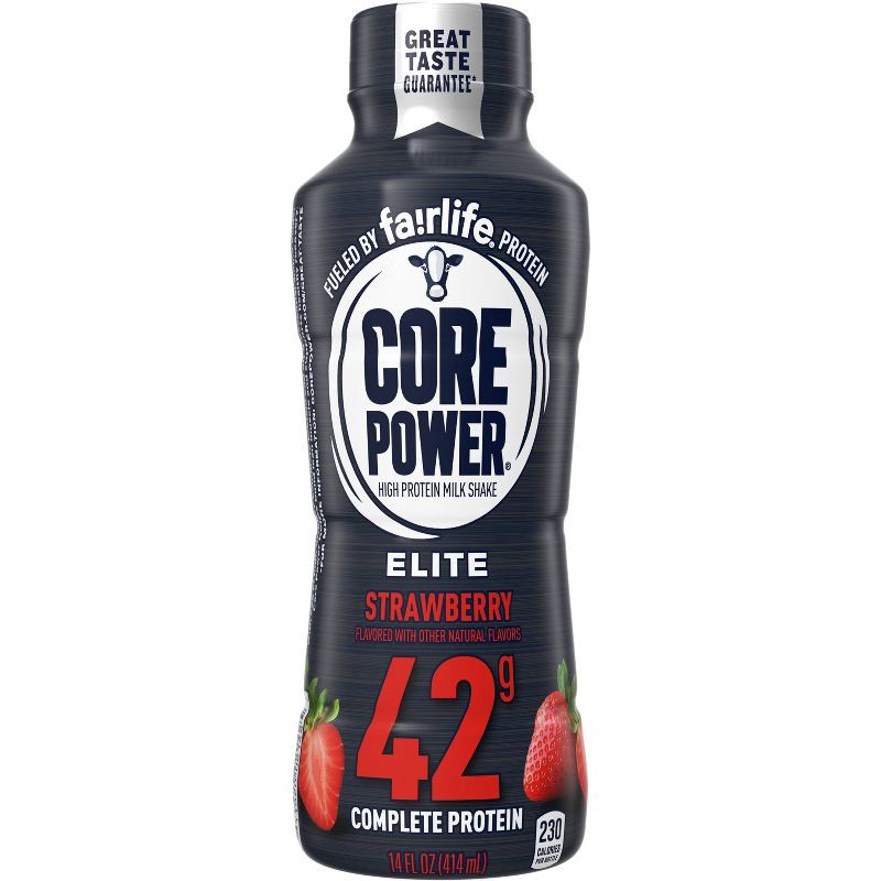 slide 2 of 7, Core Power Elite Strawberry 42G Protein Shake - 14 fl oz Bottle, 42 gram, 14 fl oz