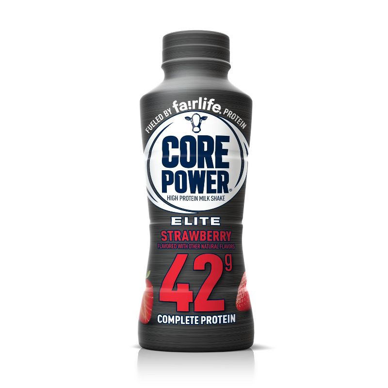 slide 1 of 7, Core Power Elite Strawberry 42G Protein Shake - 14 fl oz Bottle, 42 gram, 14 fl oz