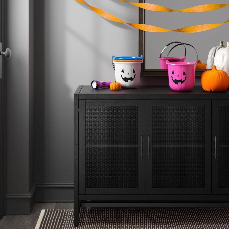 slide 2 of 4, Glow in the Dark Pumpkin Stackable Halloween Trick or Treat Pail - Hyde & EEK! Boutique™, 1 ct