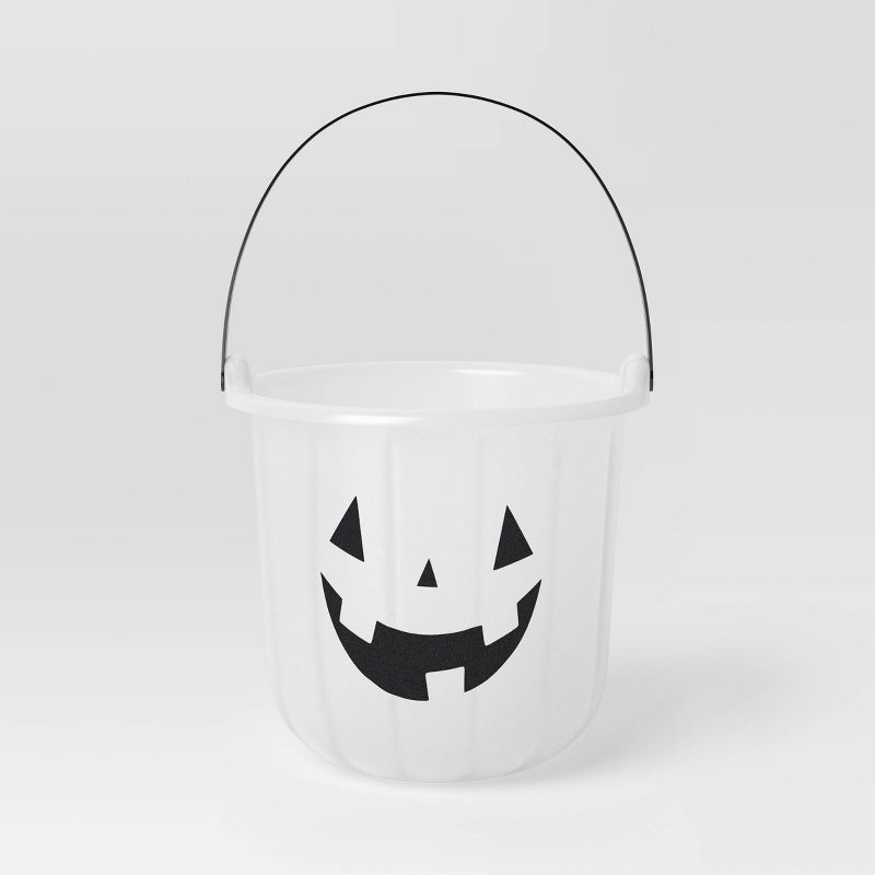 slide 1 of 4, Glow in the Dark Pumpkin Stackable Halloween Trick or Treat Pail - Hyde & EEK! Boutique™, 1 ct