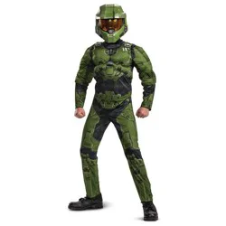 Microsoft HALO Master Chief Kids' Infinite Deluxe Halloween Costume Jumpsuit L (10-12): Video Game Character