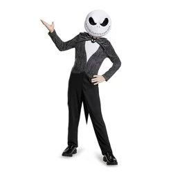 Kids' Disney the Nightmare Before Christmas Jack Skellington Classic Halloween Costume Jumpsuit M (7-8)
