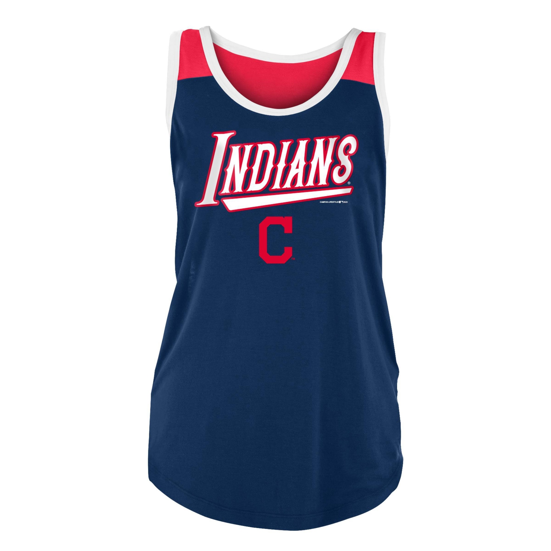 slide 1 of 2, MLB Cleveland Indians Women's Poly Rayon Tank Top - XL, 1 ct