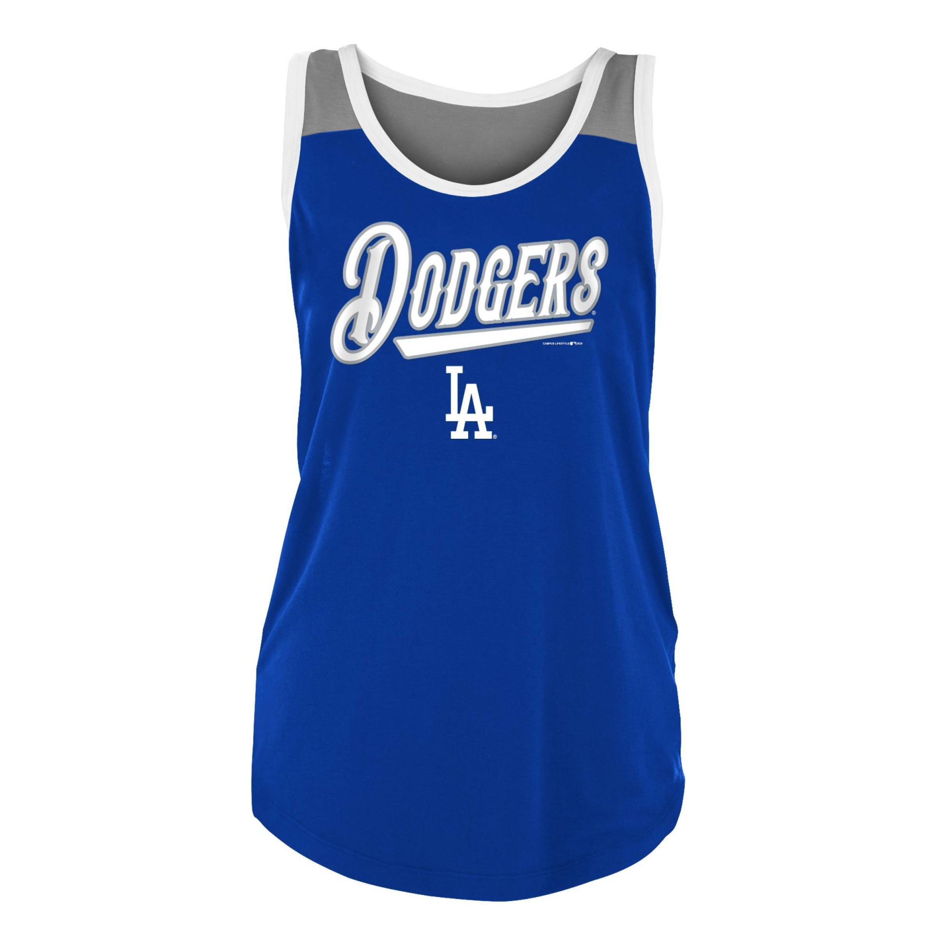 slide 1 of 2, MLB Los Angeles Dodgers Women's Poly Rayon Tank Top - XL, 1 ct