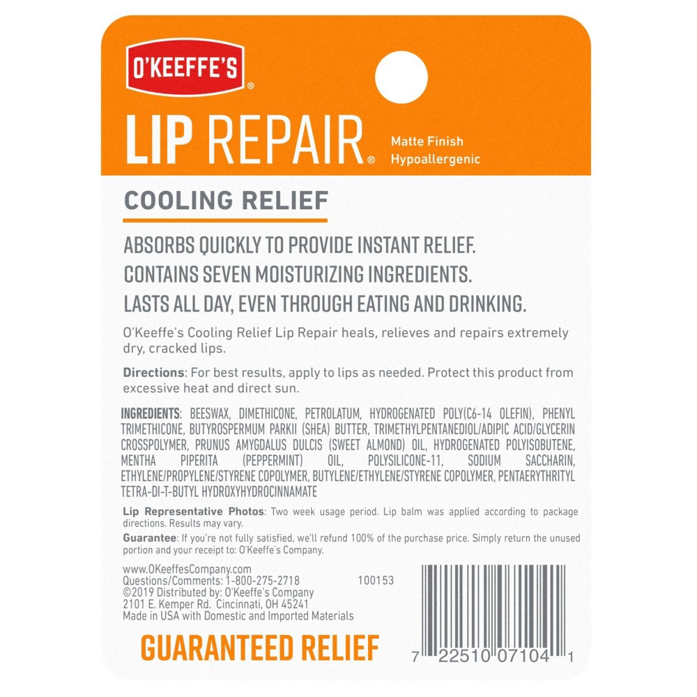slide 2 of 4, O'Keeffe's Lip Repair Cooling Twin Stick - 0.30oz, 0.3 oz