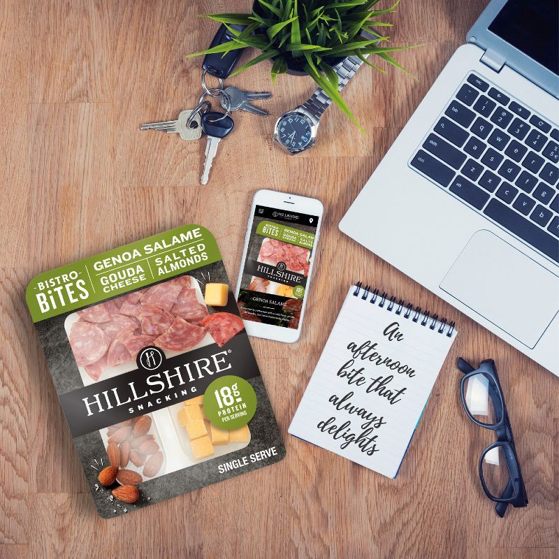 slide 5 of 5, Hillshire Farm Hillshire Snacking Bistro Bites with Genoa Salami, Gouda & Salted Almonds - 2.8oz, 2.8 oz