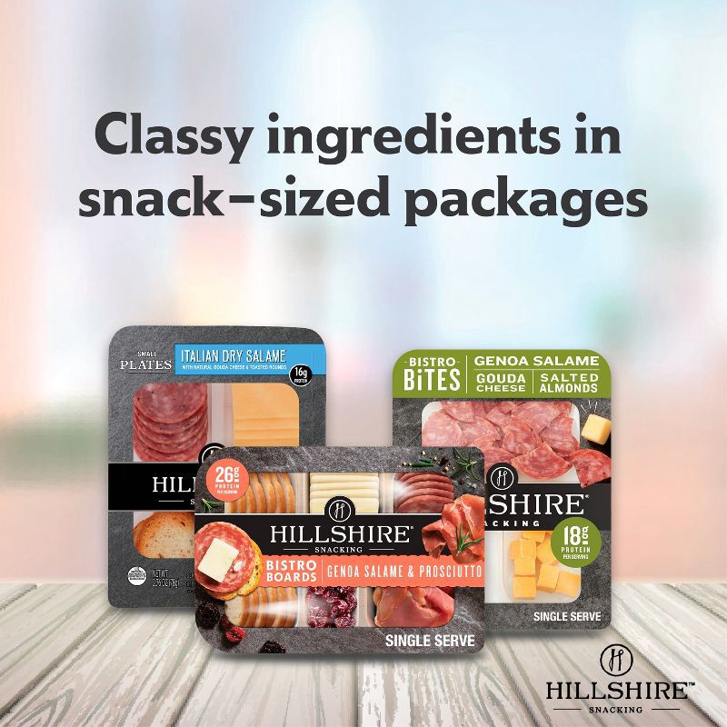slide 3 of 5, Hillshire Farm Hillshire Snacking Bistro Bites with Italian Dry Salami, White Cheddar & Chocolate Almonds - 2.8oz, 2.8 oz