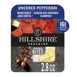 Hillshire Farm Hillshire Snacking Bistro Bites with Pepperoni, Monterey Jack, Walnut & Cocoa-Coated Almond Mix - 2.8oz