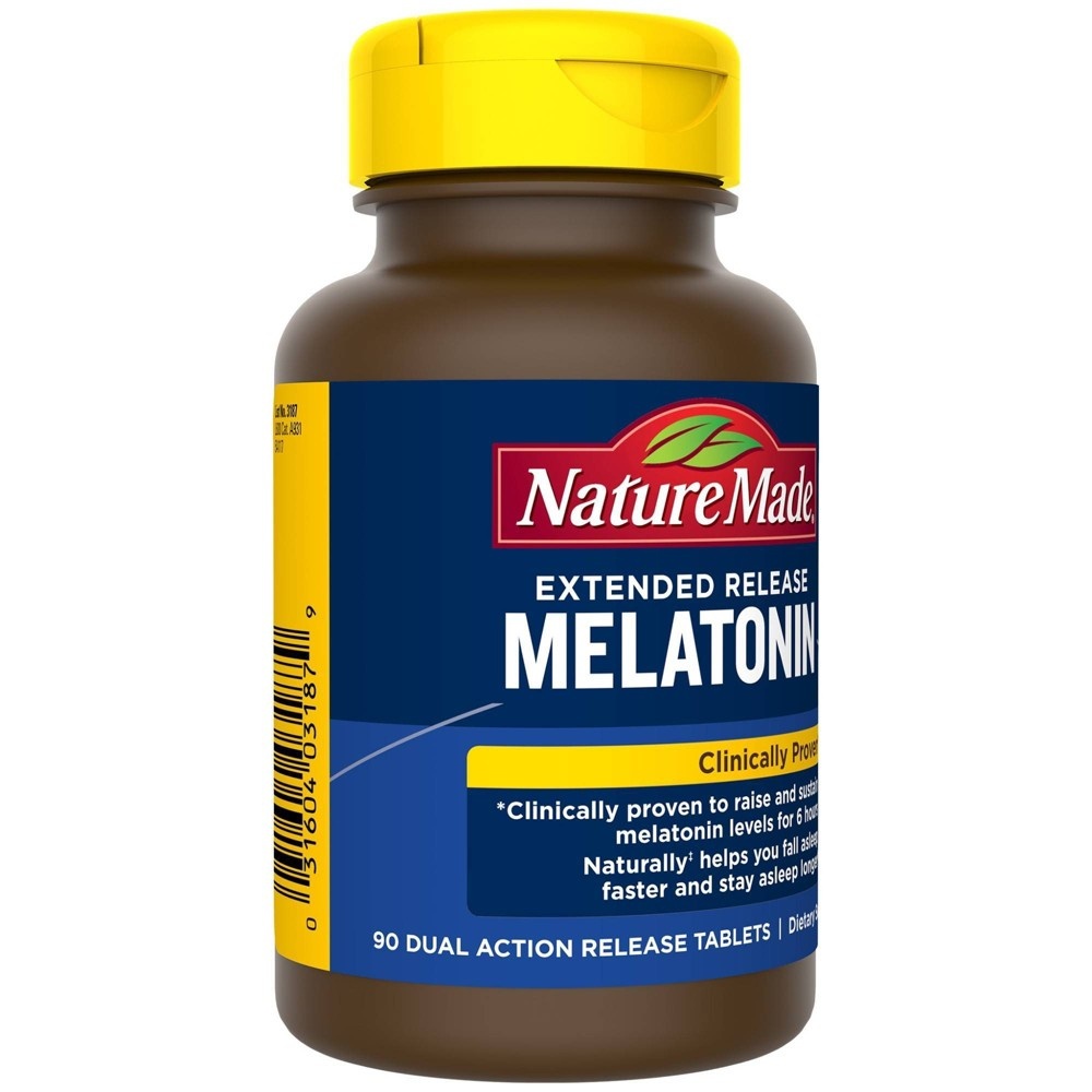 slide 4 of 5, Nature Made Melatonin Extended Release Tablets, 90 ct