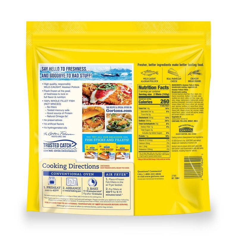 slide 2 of 7, Gorton's Parmesan Crusted Fish Fillets - Frozen - 18.2oz, 18.2 oz