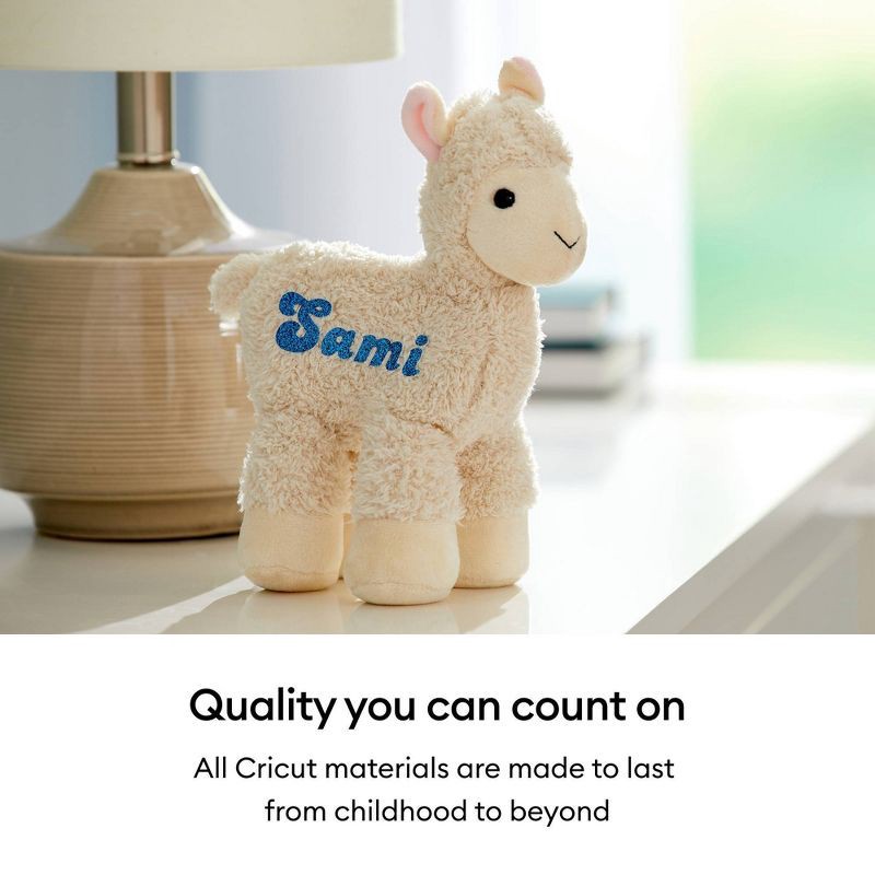 slide 6 of 7, Cricut 12"x19" Glitter Iron-On - Black, 1 ct