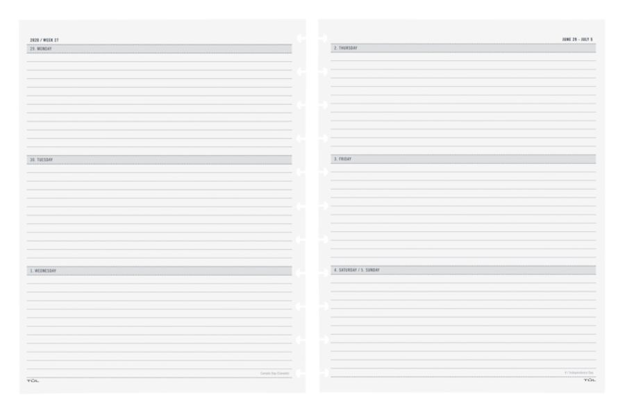 slide 2 of 3, TUL Discbound Academic Weekly/Monthly Planner Refill Pages, Letter Size, July 2020 To June 2021, TULltfilr-Ay, 1 ct