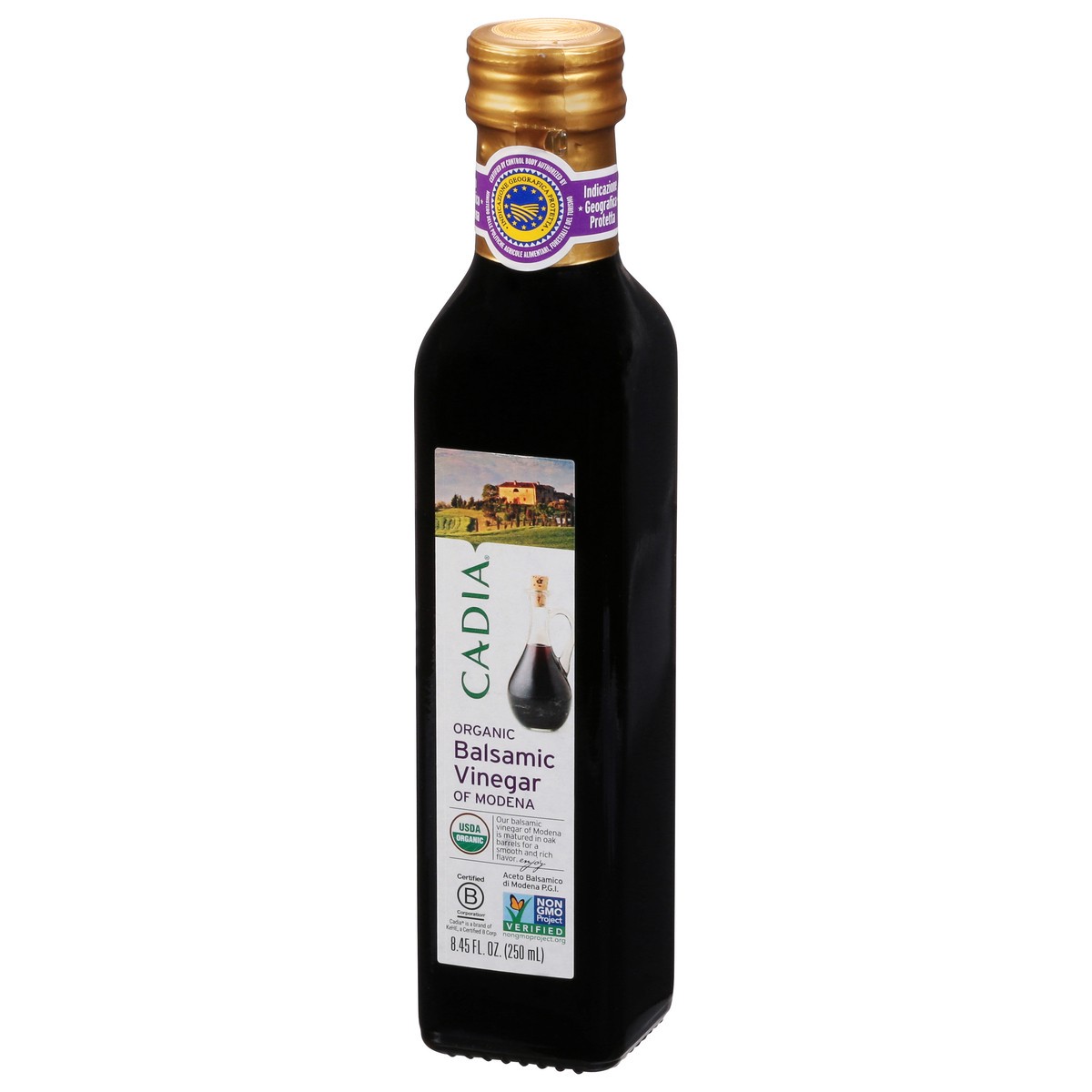 slide 3 of 9, Cadia Organic Balsamic Vinegar of Modena 8.45 fl oz, 8.45 fl oz
