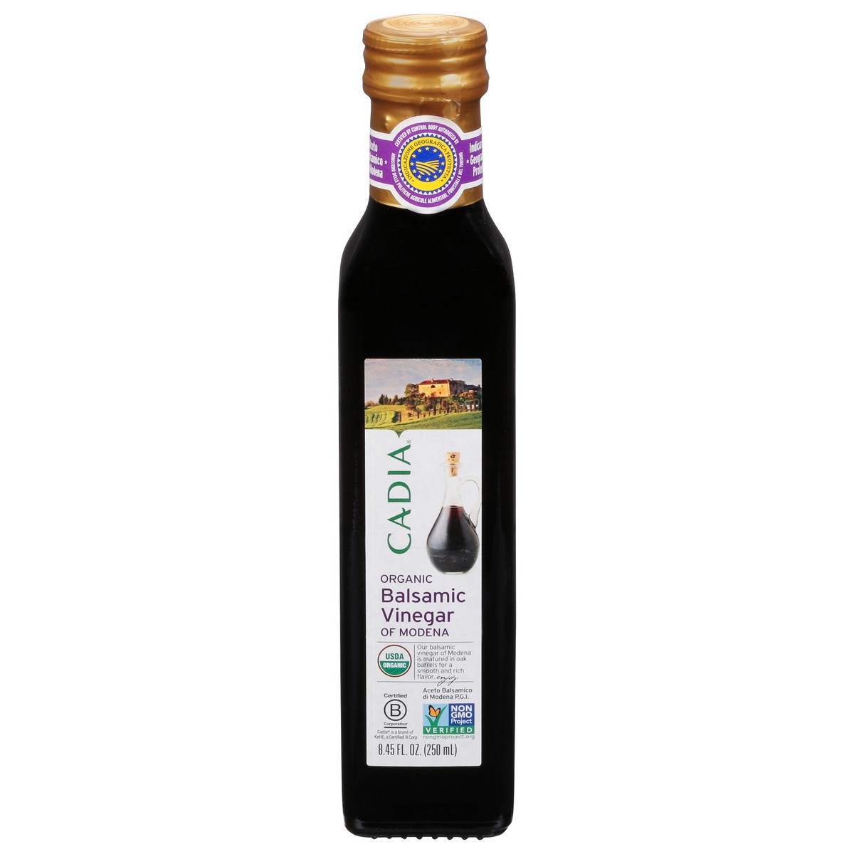 slide 1 of 9, Cadia Organic Balsamic Vinegar of Modena 8.45 fl oz, 8.45 fl oz