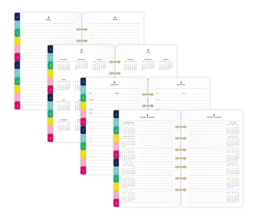 slide 3 of 5, Emily Ley Simplified System Weekly Refill, 5-1/2'' X 8-1/2'', Black/White, January To December 2021, El100-4111, 1 ct