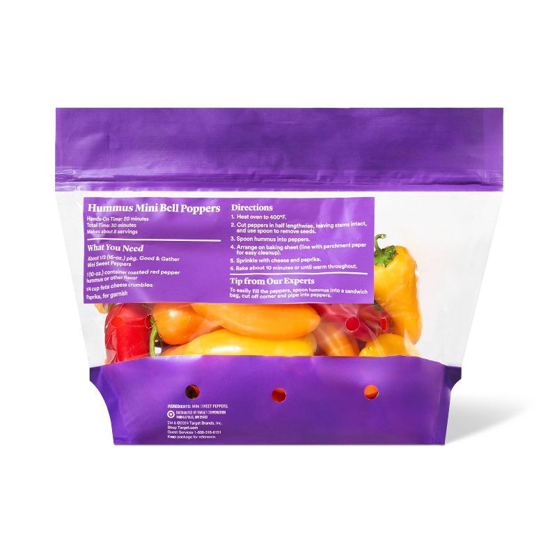 slide 3 of 4, Mini Sweet Peppers - 16oz - Good & Gather™ (Packaging May Vary), 16 oz