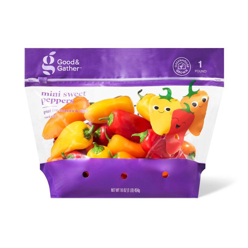 slide 1 of 4, Mini Sweet Peppers - 16oz - Good & Gather™ (Packaging May Vary), 16 oz