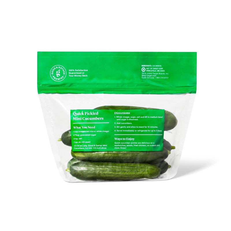 Mini Cucumbers - 16oz Bag - Good & Gather™ (Packaging May Vary)