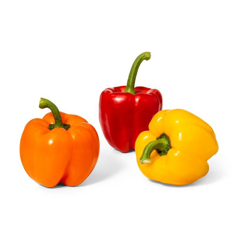 slide 2 of 4, Tri-Colored Bell Peppers 3ct - Good & Gather™, 3 ct