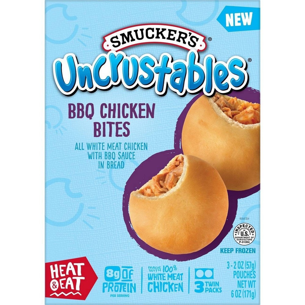 slide 4 of 4, Smucker's Frozen Uncrustables BBQ Chicken Bites, 6 oz, 3 ct