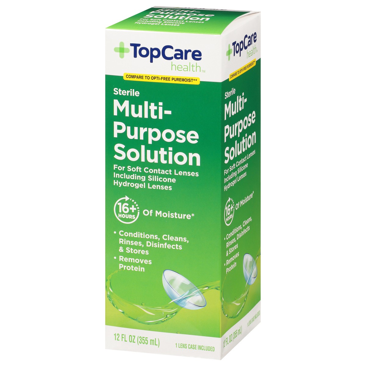 slide 3 of 9, Topcare Eye Solution Moisture, 12 oz