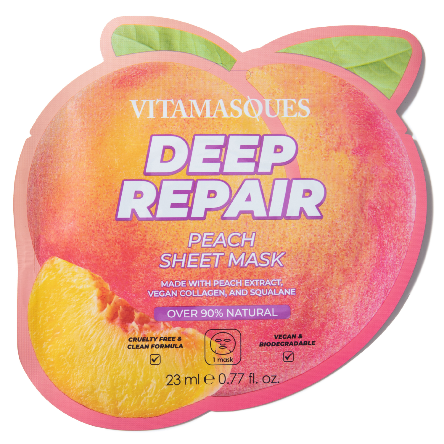 slide 1 of 1, Vitamasques Deep Repair Peach Face Mask, 1 ct